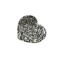 French style heart hair claw clip with black and white spotted acetate texture - Black Spots