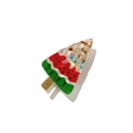 Pince à cheveux glace pastèque sucrée avec paillettes colorées et décor de base vert - Glace à l'eau Pastèque