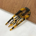 U-vormige haarspeld met schildpadpatroon voor elegante knotjes en haarstyling - Donkere Luipaard