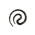 Horquilla de pelo en espiral minimalista francesa con acabado acrílico de mármol - Floral Negro y Gris