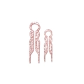 Pink marbled acetate U-shaped hair pins set in two sizes for French style hair styling - Pink Small and Large Combo