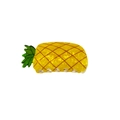 Frische französische Haarklammer in Ananasform aus Acetat für Damen mit gelber Textur - Gelbe Ananas