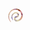 Minimalist spiral hair pin with marble purple yellow and pink pattern design - Pink Purple Floral