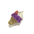 Sweet purple ice cream cone hair claw clip made of textured acetate for girls - Strawberry Style