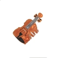 Amber marble texture violin shaped hair claw clip for elegant women styling - Orange Red