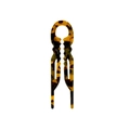 Horquilla en forma de U para mujer en carey vintage con agarre dentado interno - Color Oscuro