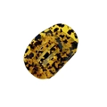Pinza per capelli rotonda piatta in acetato leopardato con classico motivo a tartaruga - Tortoise