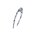Minimalistische U-vormige haarspeld met elegant zwart-wit marmeren patroon - Grijs Bloemen