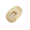 Elegante molletta per capelli in acetato crema con stampa leopardata e riflessi - Champagne Iridescente