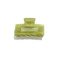 Pinza para el pelo minimalista verde hierba translúcida con textura acanalada - Patrón Verde