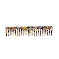 Peigne à cheveux long en acétate mosaïque coloré avec dents lisses antistatiques - Floral Multicolore