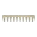 Peigne à dents larges en acétate avec texture marbre blanc crème pour le coiffage quotidien - Blanc Sirène