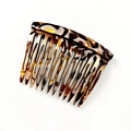 Pettine per capelli francese in acetato con motivo tartarugato in stile vintage - 7cm / Marrone Nero