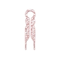 U-shaped French hair pin with pink marble texture in a minimalist acetate style - 11.5CM / Pink Marble Large