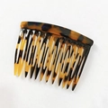 Pettine per capelli minimalista in acetato tartarugato con denti larghi per donne eleganti - 7cm / Tartarugato Scuro