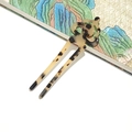 Horquilla para el pelo en forma de U de acetato carey con estilo clásico chino elegante - Color Claro
