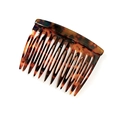 Pettine per capelli retrò francese in acetato a 12 denti con motivo tartarugato - 7cm / Leopardo Rosso