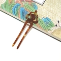 Horquilla clásica en forma de U de acetato con patrón de carey marrón para recogidos - Marrón