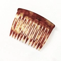 Pettine per capelli classico tartarugato con 17 denti per uno styling molto elegante - 7cm / Caffè