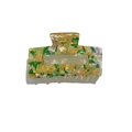 French style hollow square hair claw in colorful terrazzo resin pattern for women - Multicolor Floral