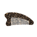 French tortoiseshell acetate U-shaped hair comb with leopard pattern for bun styling - Irregular Comb
