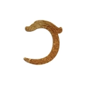 Fermaglio per capelli drago stile antico in resina ambrata con motivi a nuvola - Motivo a Drago Caffè