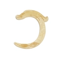 Bacchetta per capelli in acetato bianco marmo con eleganti motivi dorati retrò - Motivo a Drago Beige