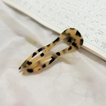 U-shaped hair pin in tortoise shell acetate pattern for elegant hair styling - Light Color
