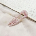 U-shaped hair pin for buns with purple and white marble acetate finish for women - Purple White Floral