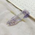 Elegant U-shaped acetate hair pin with purple marble pattern for bun hair styling - Mermaid Blue