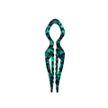 Elegante horquilla de acetato jaspeado verde con diseño antideslizante para moños - Verde