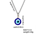Dettaglio della collana Occhio di Maometto con pendente da 0,98 cm e catena da 50+5 cm - Occhio Blu - Argento