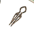 Élégant pic à cheveux français en acétate avec motif léopard vintage pour femmes - Léopard Noir