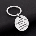 Portachiavi personalizzato in acciaio inossidabile con dedica d'amore per coppie - Stile Grande / Acciaio Naturale K83