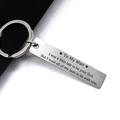 To My Man stainless steel rectangular keychain with engraved romantic message for couples - 50*10mm / To My Man (1023 man)