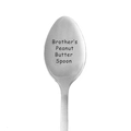 Polished stainless steel long handle spoon with Brother's Peanut Butter Spoon engraving - Brother Engraved Style (3015.6)