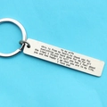 Llavero de acero inoxidable grabado para esposa como regalo romántico de San Valentín - Cepillado 10*50mm / Estilo Esposa (K1027)