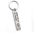 Portachiavi in acciaio inox con incisione divertente e cuore alato regalo per coppia - Stile Cuore Alato (k1032.1)