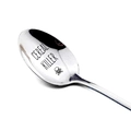 Polished 410 stainless steel spoon with Cereal Killer engraving and skull icon - Creative Art Style (3101.6)