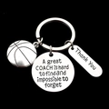Edelstahl Schlüsselanhänger Basketball Trainer mit eingraviertem Danksagungsspruch - 30MM / Basketball