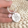 Schlüsselanhänger aus Edelstahl mit rosa Quallenanhänger und lustigem Spruch graviert - 30MM / Rosa Qualle (YQ310-2)