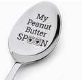 Cucchiaio in acciaio inossidabile con incisione My Peanut Butter SPOON e cuori - Il mio Cucchiaio per Burro d'Arachidi Con Vasetti (XK08 -03)