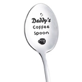 Dettaglio dell'incisione Daddy's Coffee Spoon su cucchiaio in acciaio inossidabile - Daddy