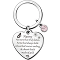 Detail of heart-shaped stainless steel keychain with pink crystal and engraved poem - Elder Message Heart with Pink Stone (19)