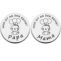 Pièce de décision pour nouveaux parents en acier inoxydable avec motifs mignons de bébé - Style Allemand 2 / Acier