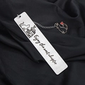 Detail of stainless steel cat bookmark with tassel and Enjoy the next chapter engraving - Chapter Design (xk103) / 13*2.6cm