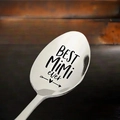 Cuillère en acier inoxydable gravée Best MiMi Ever avec motif cœur pour cadeau - Style Best MiMi Ever (xk57-1 mimi)