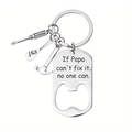 Father's Day keychain with mini tools and If Papa can't fix it bottle opener - If Papa Can't Fix It Style (xk89-2)