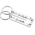 Set portachiavi puzzle in acciaio inossidabile per nonna e nipote con cuori incisi - Stile Nonna e Nipote (xk249-grandmother)