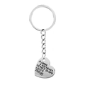 Dettaglio portachiavi a cuore in argento inciso con It takes a big heart to help shape little minds - Stile It takes a big heart to HELP SHAPE Little Minds (xk255)